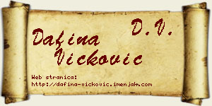 Dafina Vicković vizit kartica
